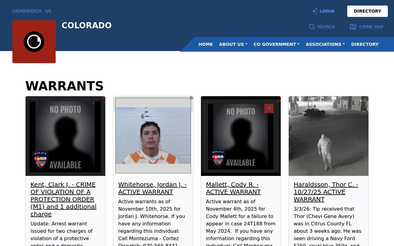 Colorado warrant context for Archuleta County released person supervision checks