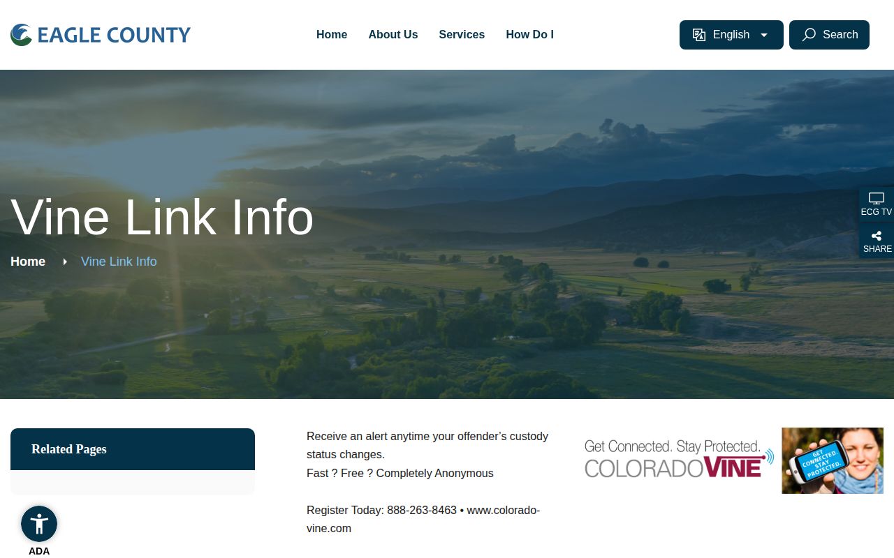 Colorado VINE PIN notification details for Archuleta County release alerts